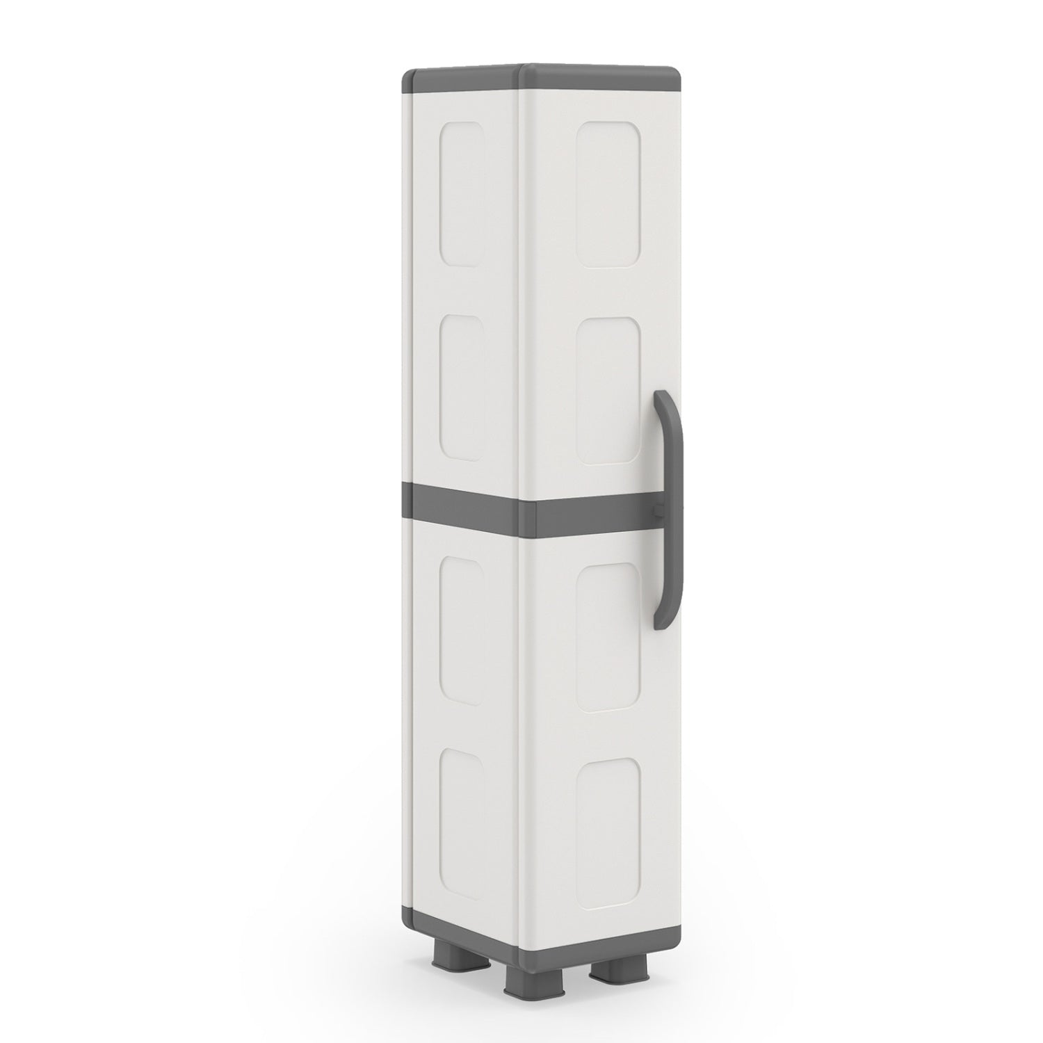 Plastic Kitchen Pantry with 4 Adjustable Shelves and Single Door for Living Room and Kitchen