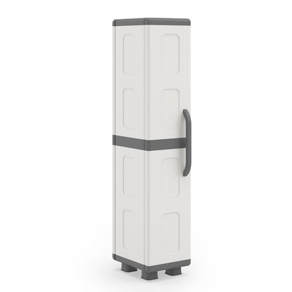 Plastic Kitchen Pantry with 4 Adjustable Shelves and Single Door for Living Room and Kitchen