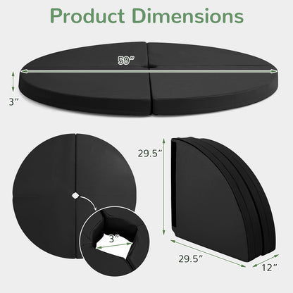 Pole Dance Crash Mat Round Portable Yoga Mat with EPE Foam