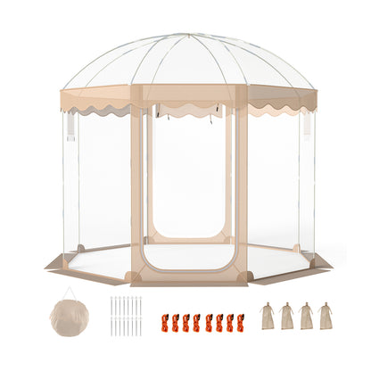 Pop Up Bubble Tent 10x10 FT for 8-10 People Weatherproof Pod with 540¬∞ Panoramic Clear PVC