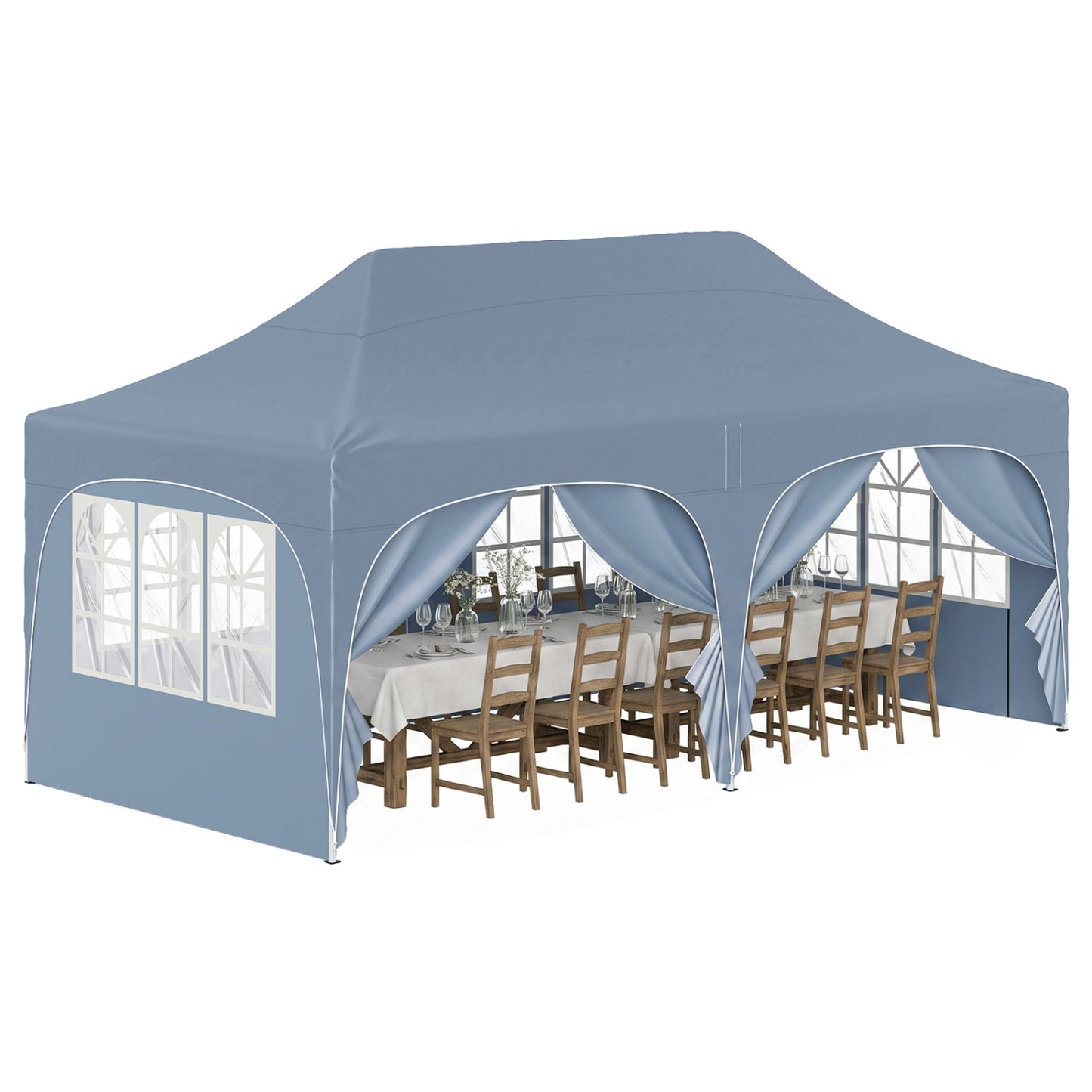 Pop Up Canopy Tent 10x20 ft with 6 Removable Sidewalls