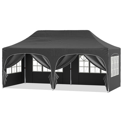 Pop Up Canopy Tent 10x20 ft with 6 Removable Sidewalls