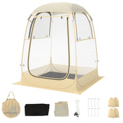 Instant Pop up Sports Tent with Carrying Bag and Floor Mat for 1-2/5-6 People-S - S