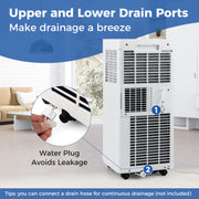 3-in-1 Portable AC, 8000/9000 BTU