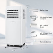 8000/9000 BTU 3-in-1 Portable AC