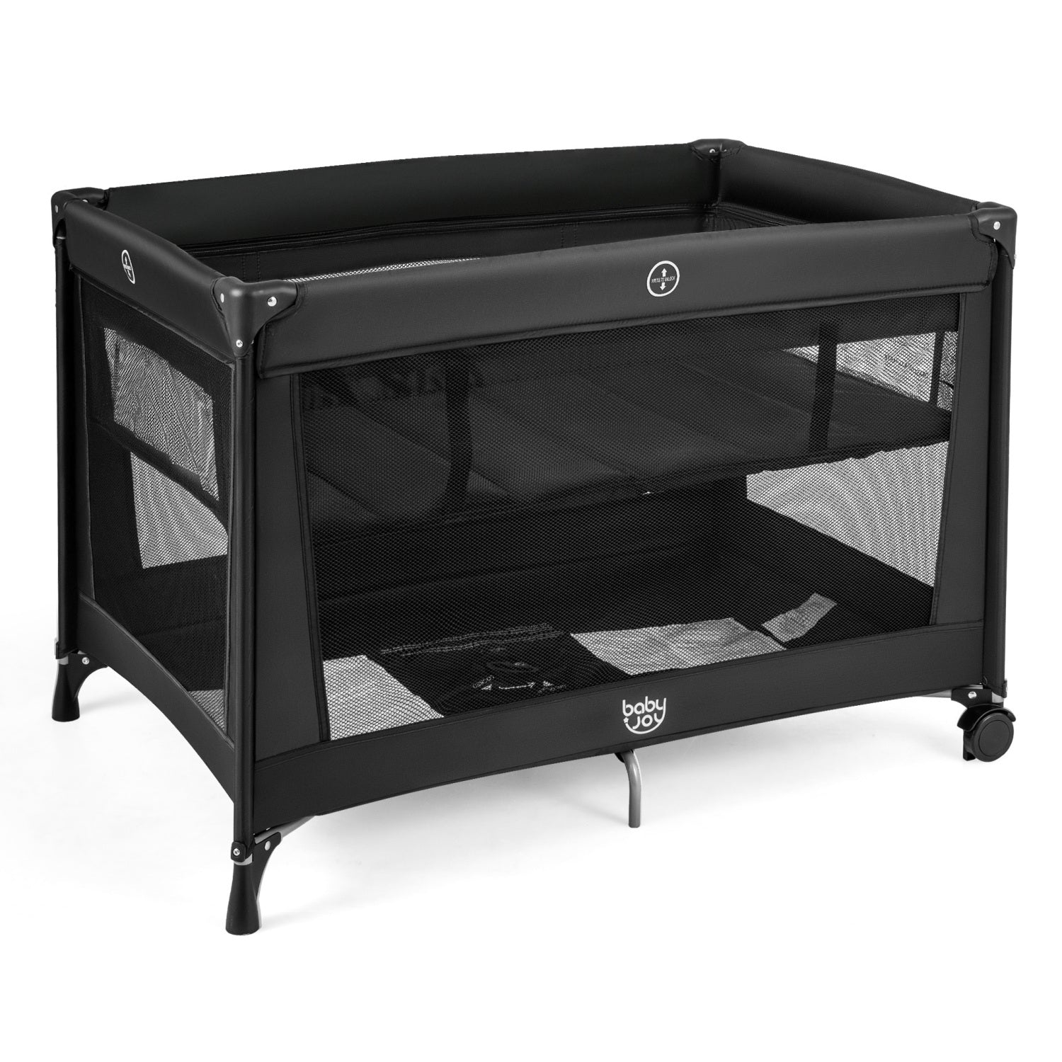 Portable Baby Playard Folding Travel Crib for Infants with Soft Mattress