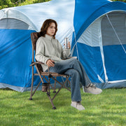 Portable Camping Chair with 400 LBS Metal Frame and Anti-Slip Feet