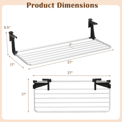 Portable Clothes Drying Rack Extendable Radiator Clothes Airer with Robust Aluminum Frame