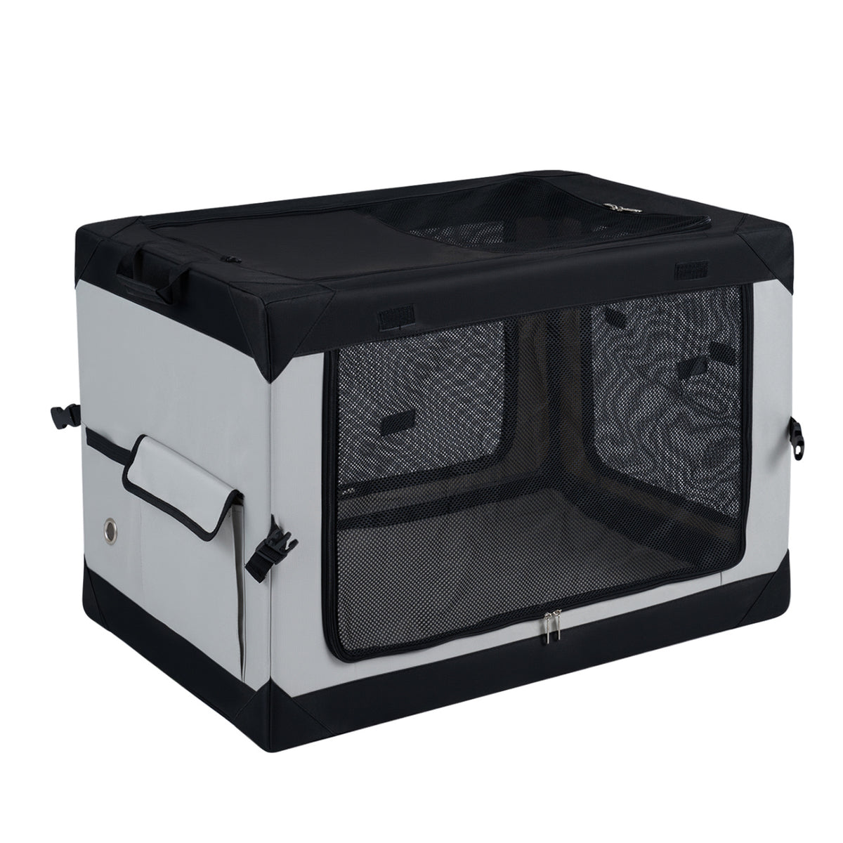 Collapsible Soft Dog Crate with 4 Mesh Doors - Large