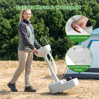 Portable Camping Sink with 4.5 Gallon Tank and Foot Pump