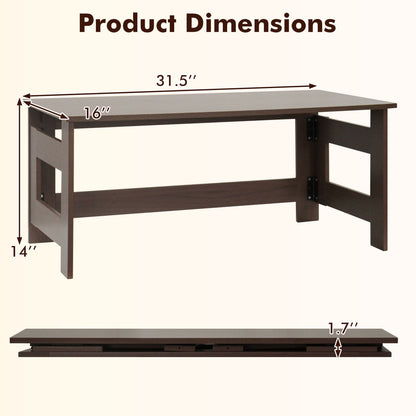 Folding Coffee Table with Collapsible Legs - 31.5" x 16"