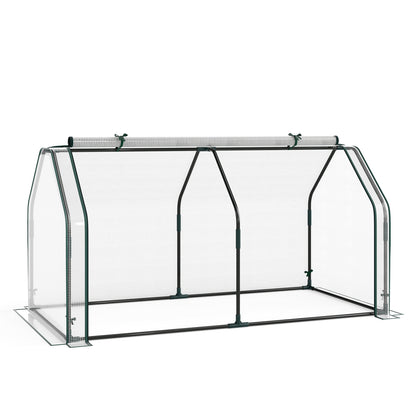 Portable Mini Greenhouse with PE Cover and Roll-Up Door