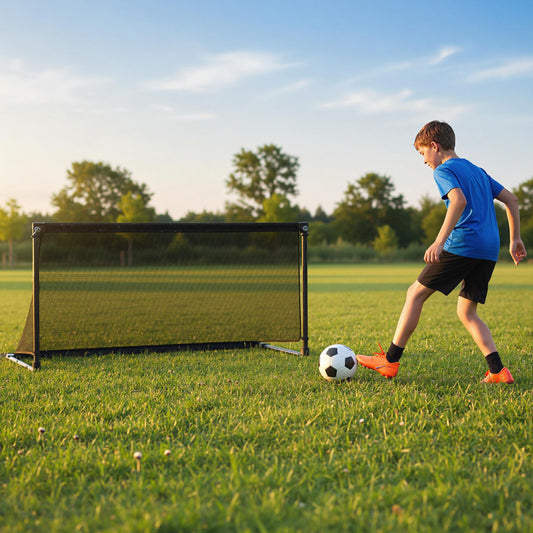 Portable POP Up Toddler Soccer Net with Metal Frame-L