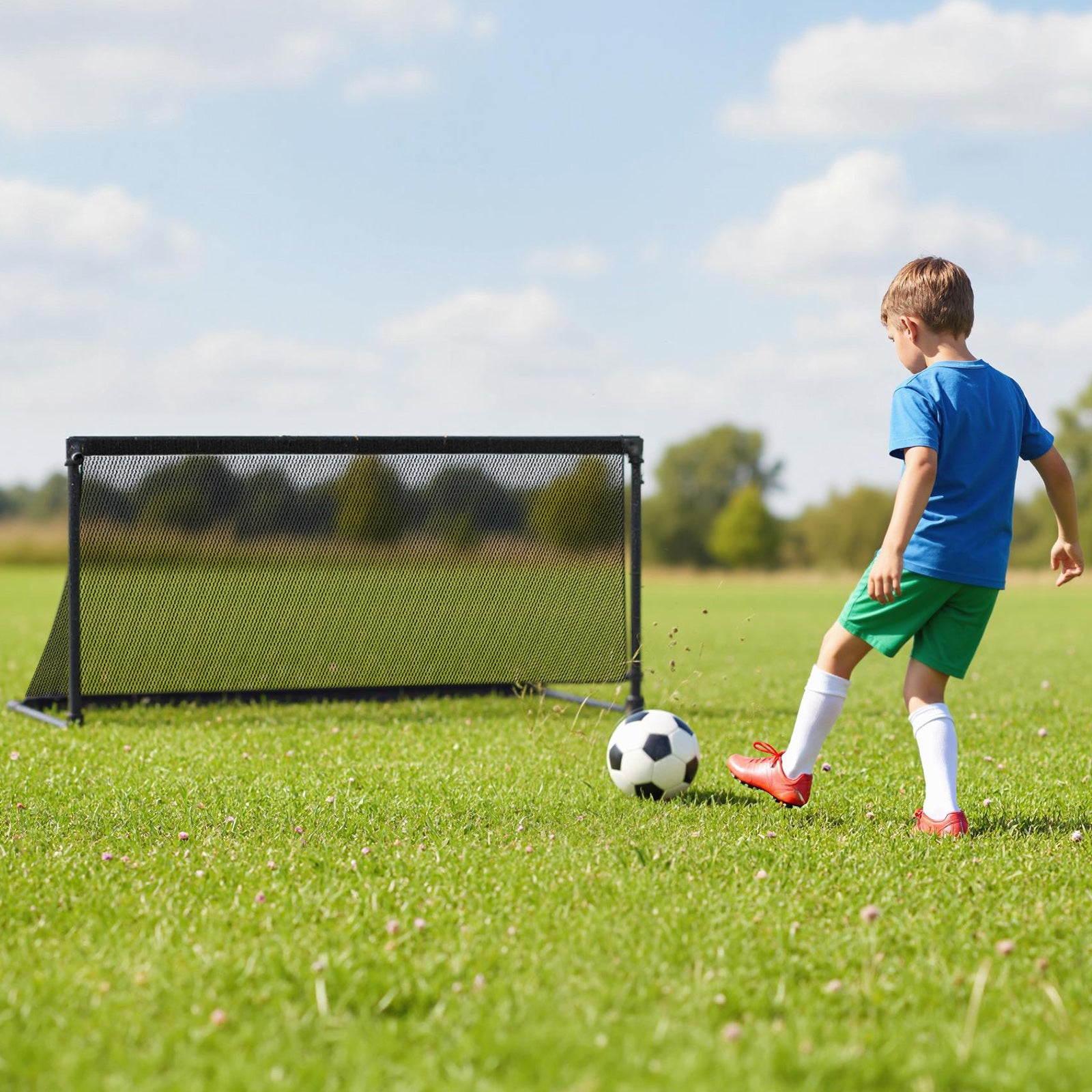Portable POP Up Toddler Soccer Net with Metal Frame-M