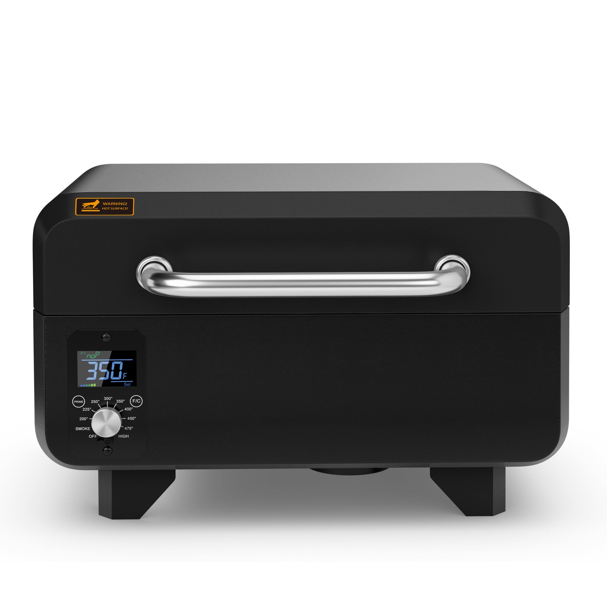 Outdoor Portable Tabletop Pellet Grill and Smoker with Digital Control System for BBQ-Black