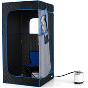 Portable Steam Sauna Box with 3L/1200W Fast-Heat Steamer and 15-Level Temperature-Blue