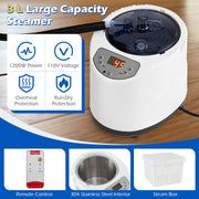 Portable Steam Sauna Box with 3L/1200W Fast-Heat Steamer and 15-Level Temperature-Black