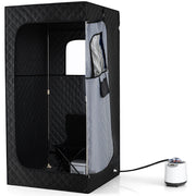 Portable Steam Sauna Box with 3L/1200W Fast-Heat Steamer and 15-Level Temperature-Black