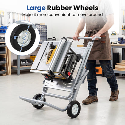 Portable Table Saw Stand with Rolling Wheels - Foldable