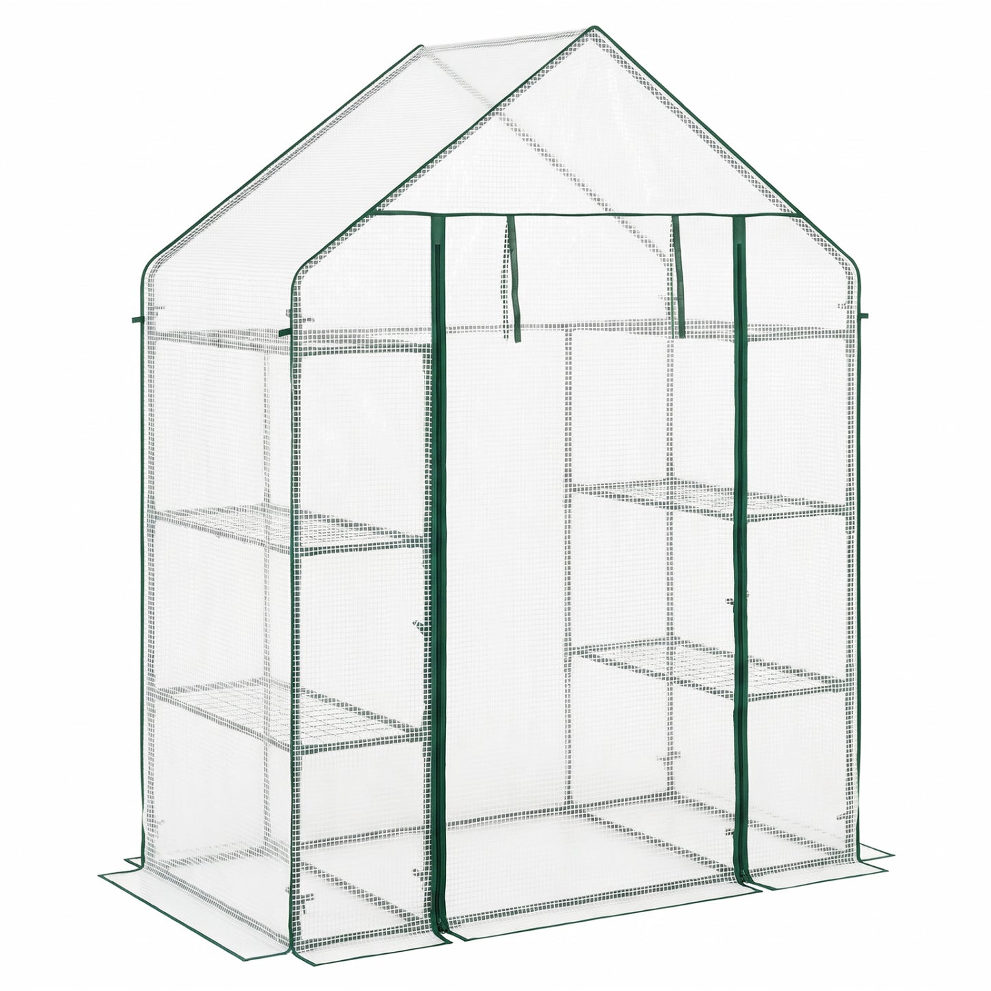 Portable Walk-in Greenhouse with 3 Tiers and 6 Shelves