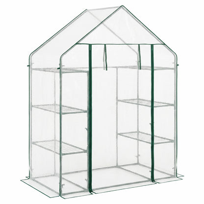 Portable Walk-in Greenhouse with 3 Tiers and 6 Shelves