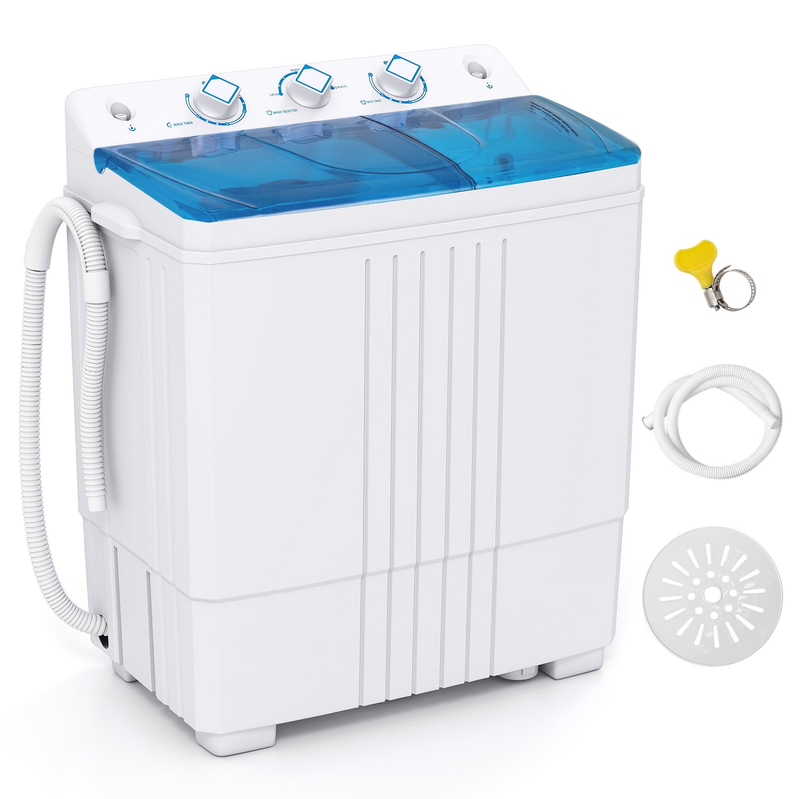 Portable Washing Machine with Built-in Drain Pump-Blue