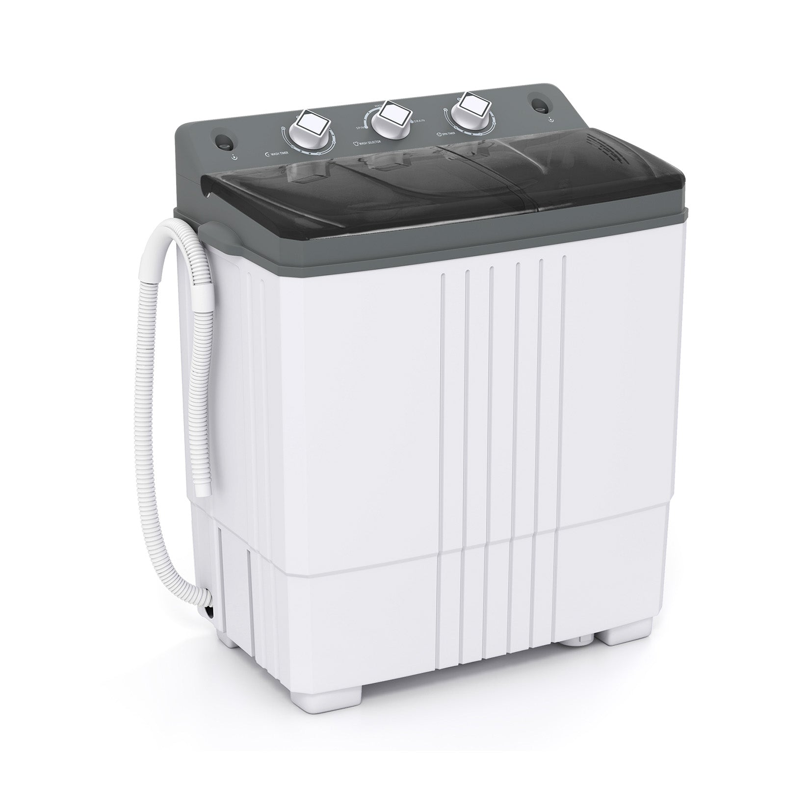 Portable Washing Machine with Built-in Drain Pump-Gray