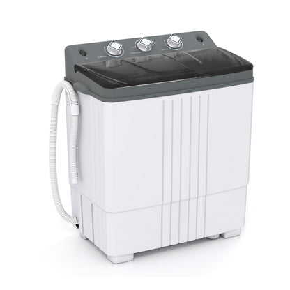 Portable Washing Machine with Built-in Drain Pump-Gray
