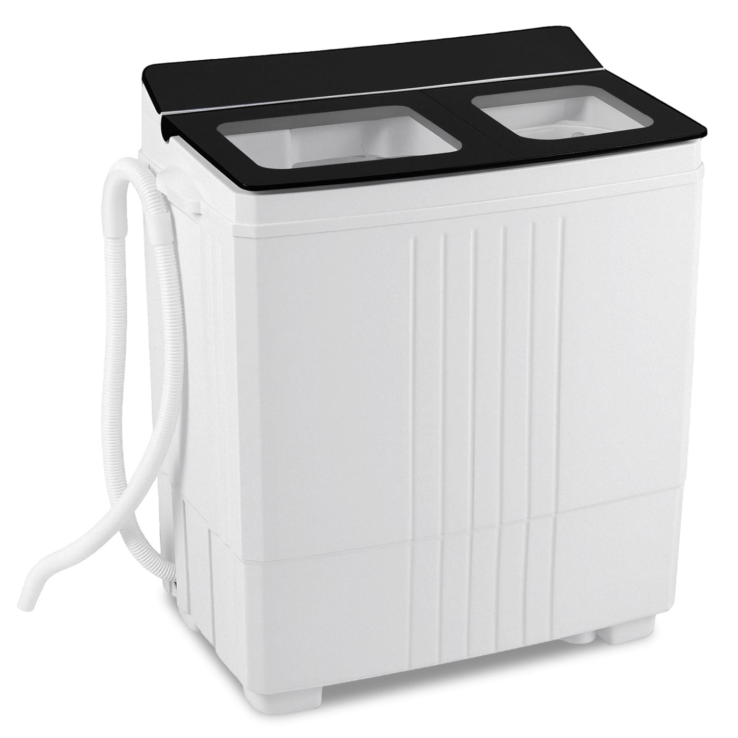 Portable Washing Machine with 12 LBS Washer and 8 LBS Spinner Combo for Apartments-Black