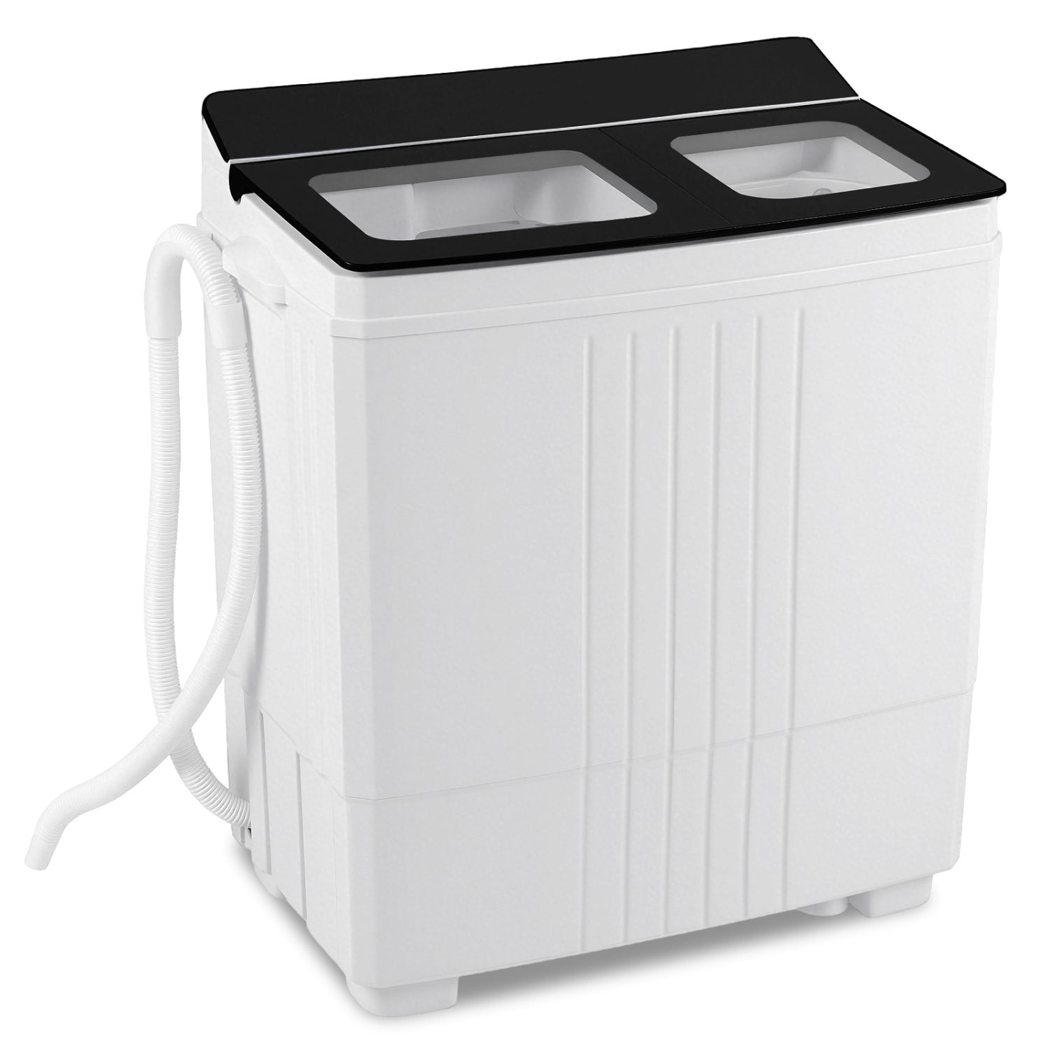 Portable Washing Machine with 12 LBS Washer and 8 LBS Spinner Combo for Apartments-Black