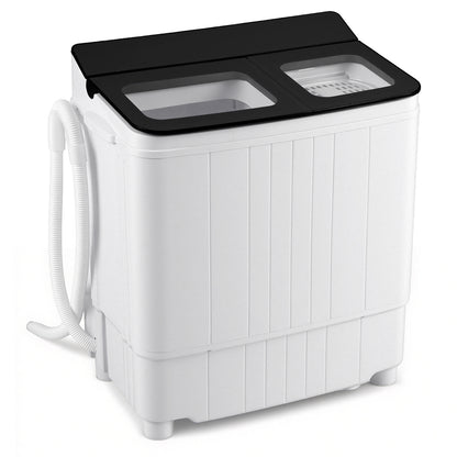 Portable Washing Machine 18 lbs Mini Laundry Machine with 11 LBS Washer-Black