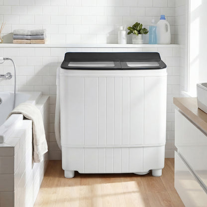 Portable Washing Machine 18 lbs Mini Laundry Machine with 11 LBS Washer-Grey