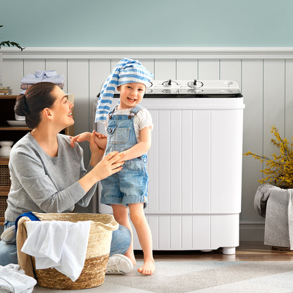 17.6 lbs Portable Washing Machine with Drain Pump