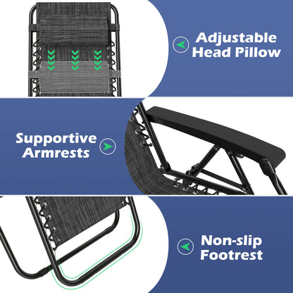 Zero Gravity Recliner Chair with Cup Holder and Pillow