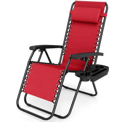 Zero Gravity Recliner Chair with Cup Holder and Pillow