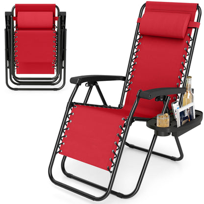 Zero Gravity Recliner Chair with Cup Holder and Pillow