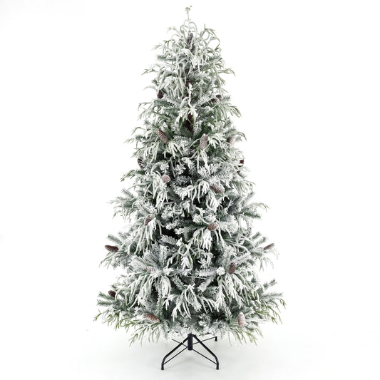5 Ft Pre-Lit Snow Flocked Artificial Christmas Tree