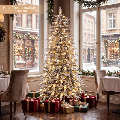 Pre-Lit Artificial Christmas Tree with 280/350/440 Warm White LED Lights and 8-Mode