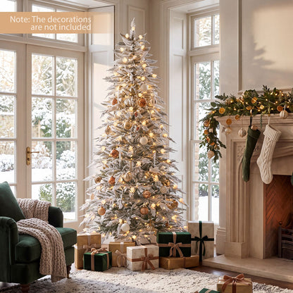 Pre-Lit Artificial Christmas Tree with 280/350/440 Warm White LED Lights and 8-Mode