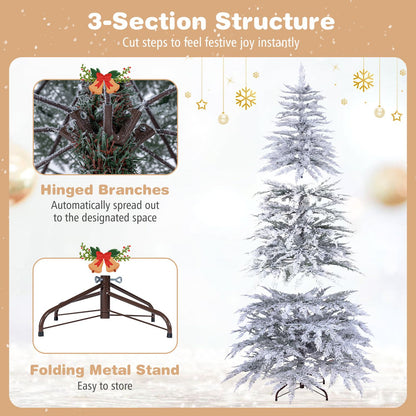 Pre-Lit Artificial Christmas Tree with 280/350/440 Warm White LED Lights and 8-Mode