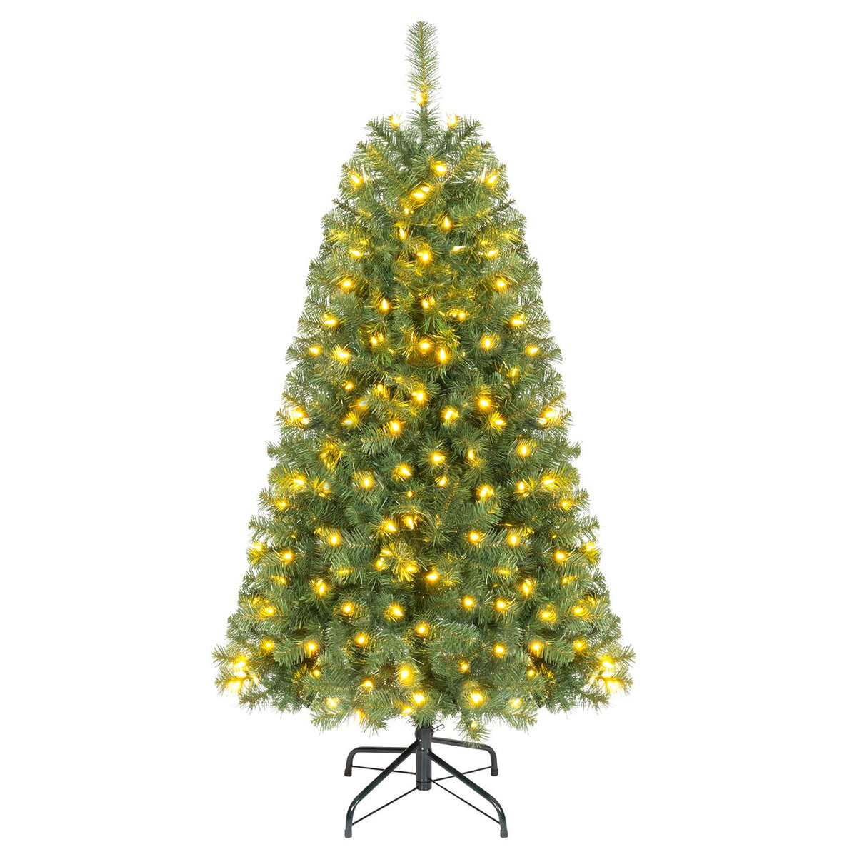 Pre-Lit Artificial Christmas Tree with 200/500 Warm White LED Lights-S