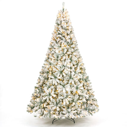 9/7.5/6/4.5 FT Pre-Lit Artificial Christmas Tree with 900/550/250/150 Warm White LED Lights