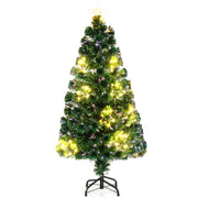 Pre-Lit Artificial Xmas Tree with Top Star and Branch Tips-4 FT - 4 Ft