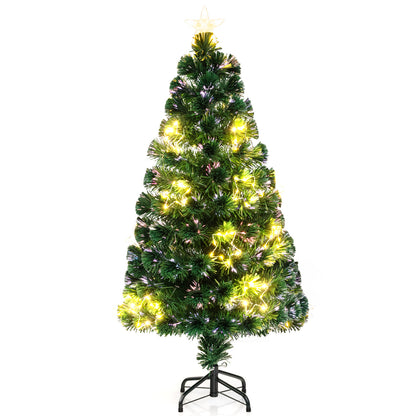 Pre-Lit Artificial Xmas Tree with Top Star and Branch Tips-4 FT - 4 Ft