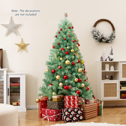 Pre-Lit Tinsel Christmas Tree Artificial Xmas Tree Home Office Party Seasonal Holiday Decoration-S