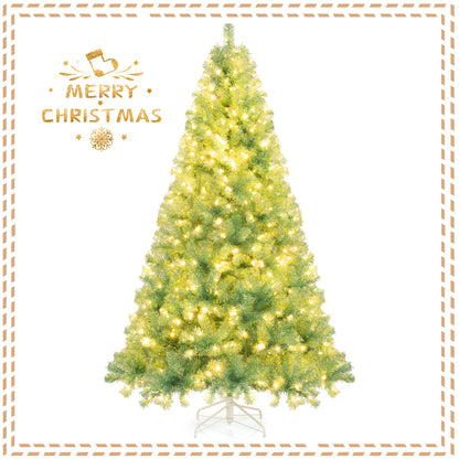 Pre-Lit Tinsel Christmas Tree Artificial Xmas Tree Home Office Party Seasonal Holiday Decoration-M