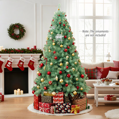Pre-Lit Tinsel Christmas Tree Artificial Xmas Tree Home Office Party Seasonal Holiday Decoration-M