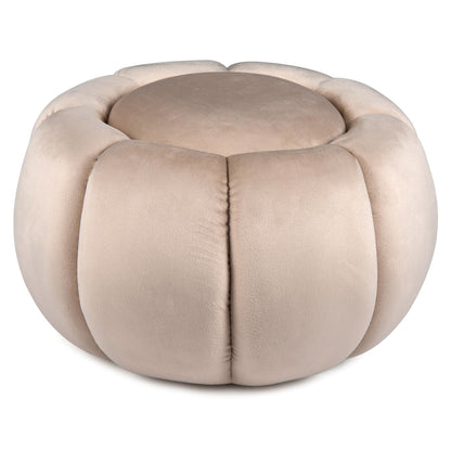 Pumpkin Ottoman with Hidden Storage and Removable Lid