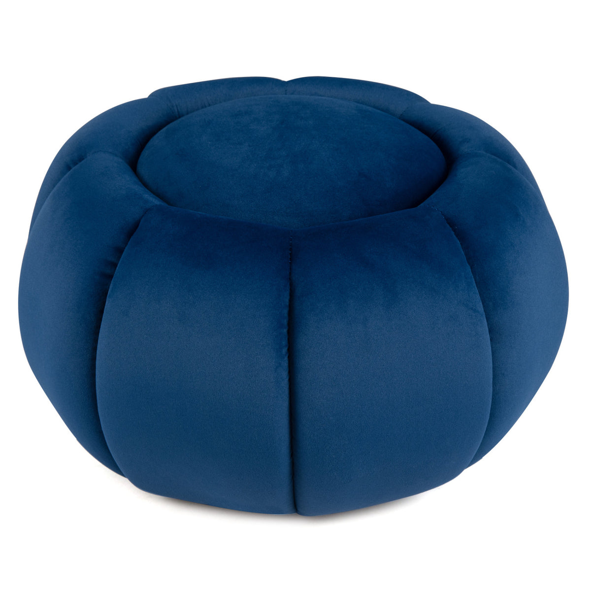 Pumpkin Ottoman with Hidden Storage and Removable Lid