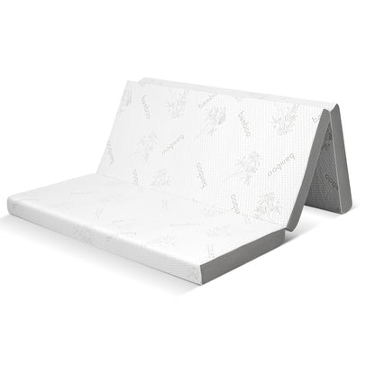 4 Inch Tri-fold Cooling Gel Memory Foam Mattress-Twin XL - Queen Size